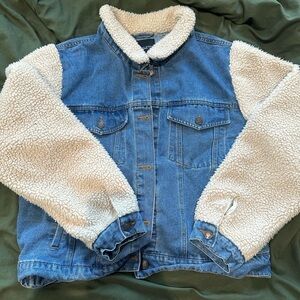 Angels kiss Denim And Sherpa Jacket